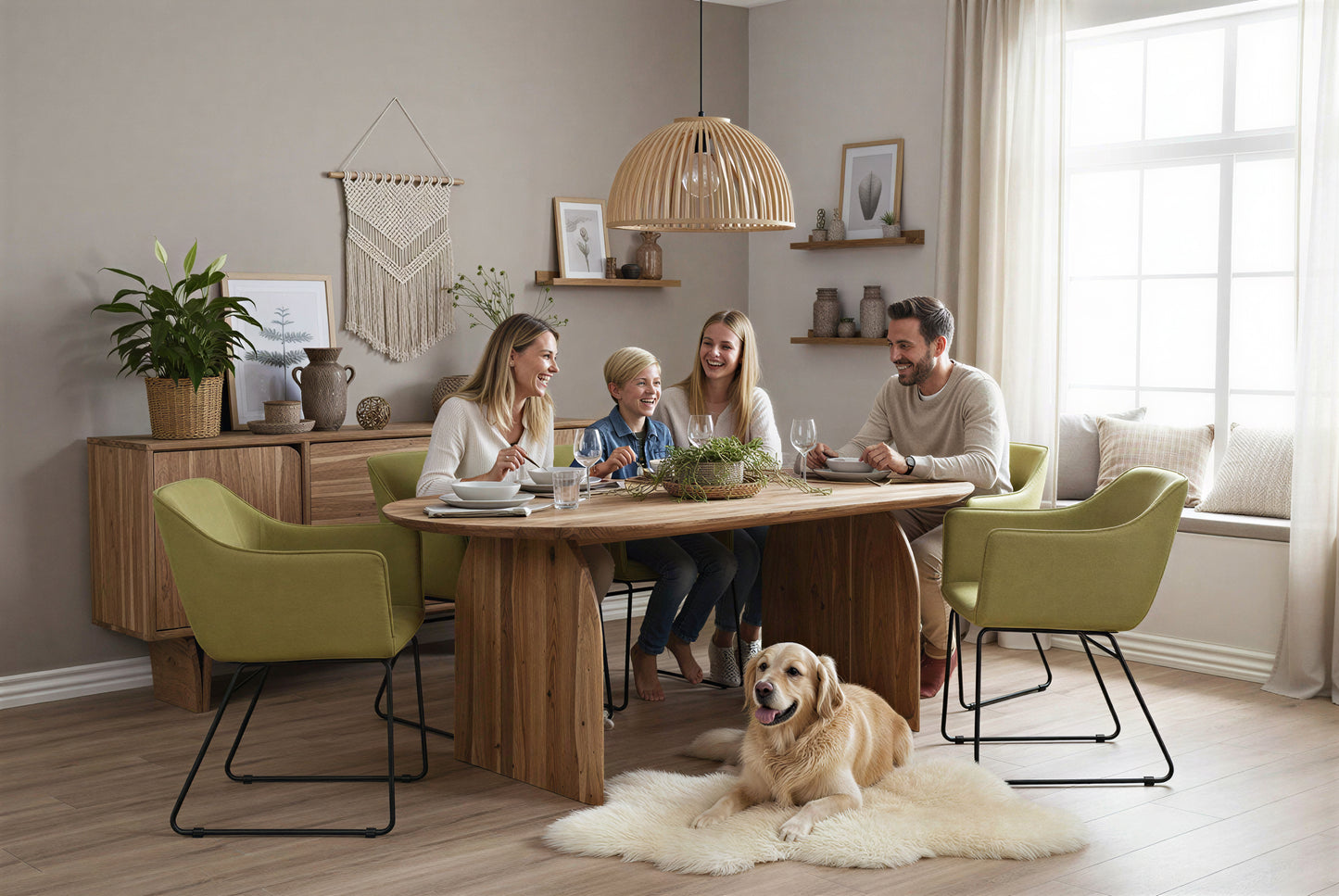 SIT-Möbel WAVE, Sideboard, Material: Akazie, Farbe: Natur