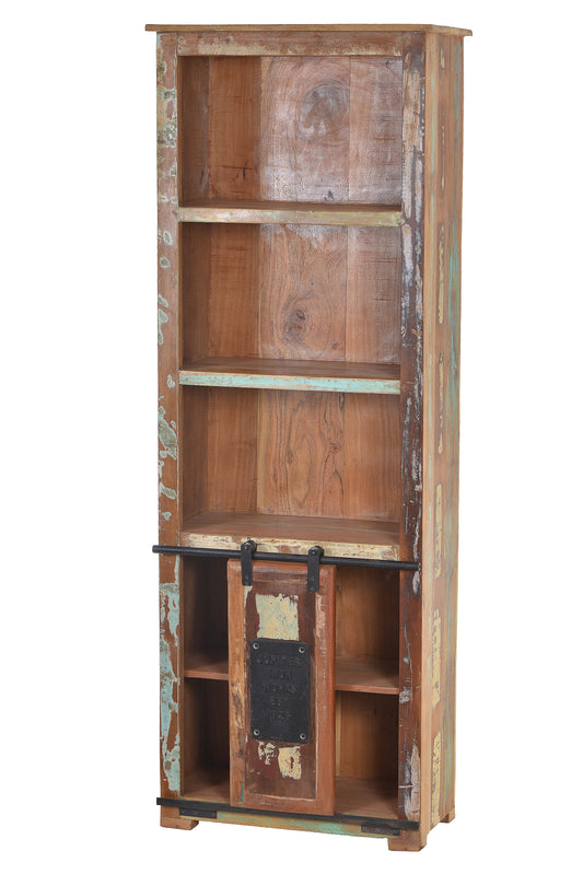 SIT-Möbel JUPITER, Bücherregal, Material: recyceltes Altholz mit Metall, Farbe: natur, bunt