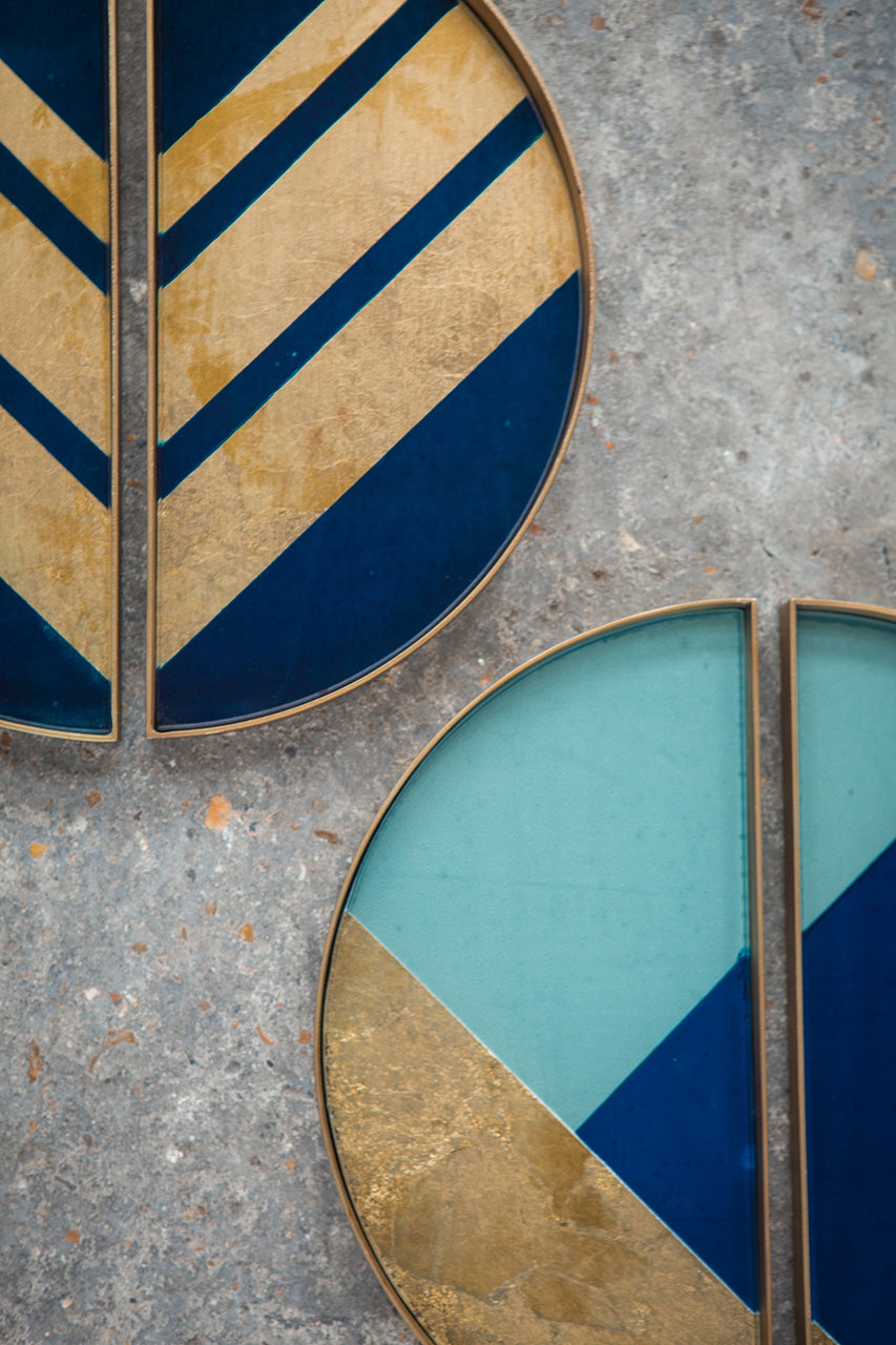 Ethnicraft Geometric Glastablett