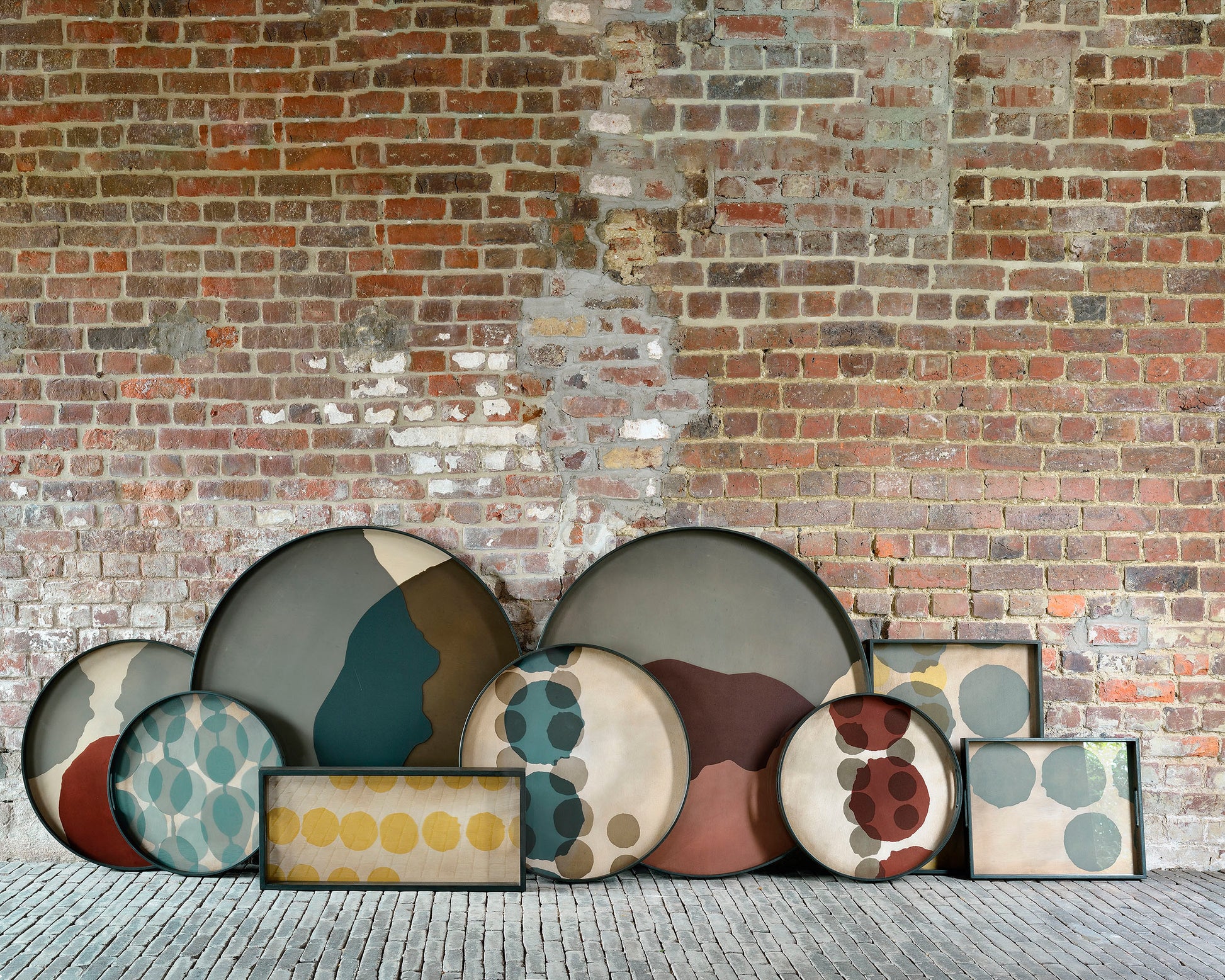 Ethnicraft Layered Dots Glastablett