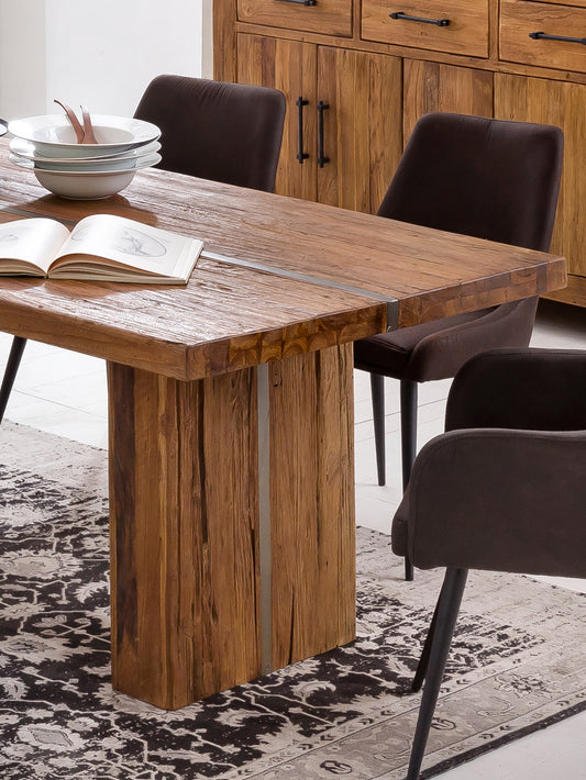 SIT-Möbel BANDA, Tisch 240x100 cm, Material: recyceltes Teak und Eisen, Farbe: natur
