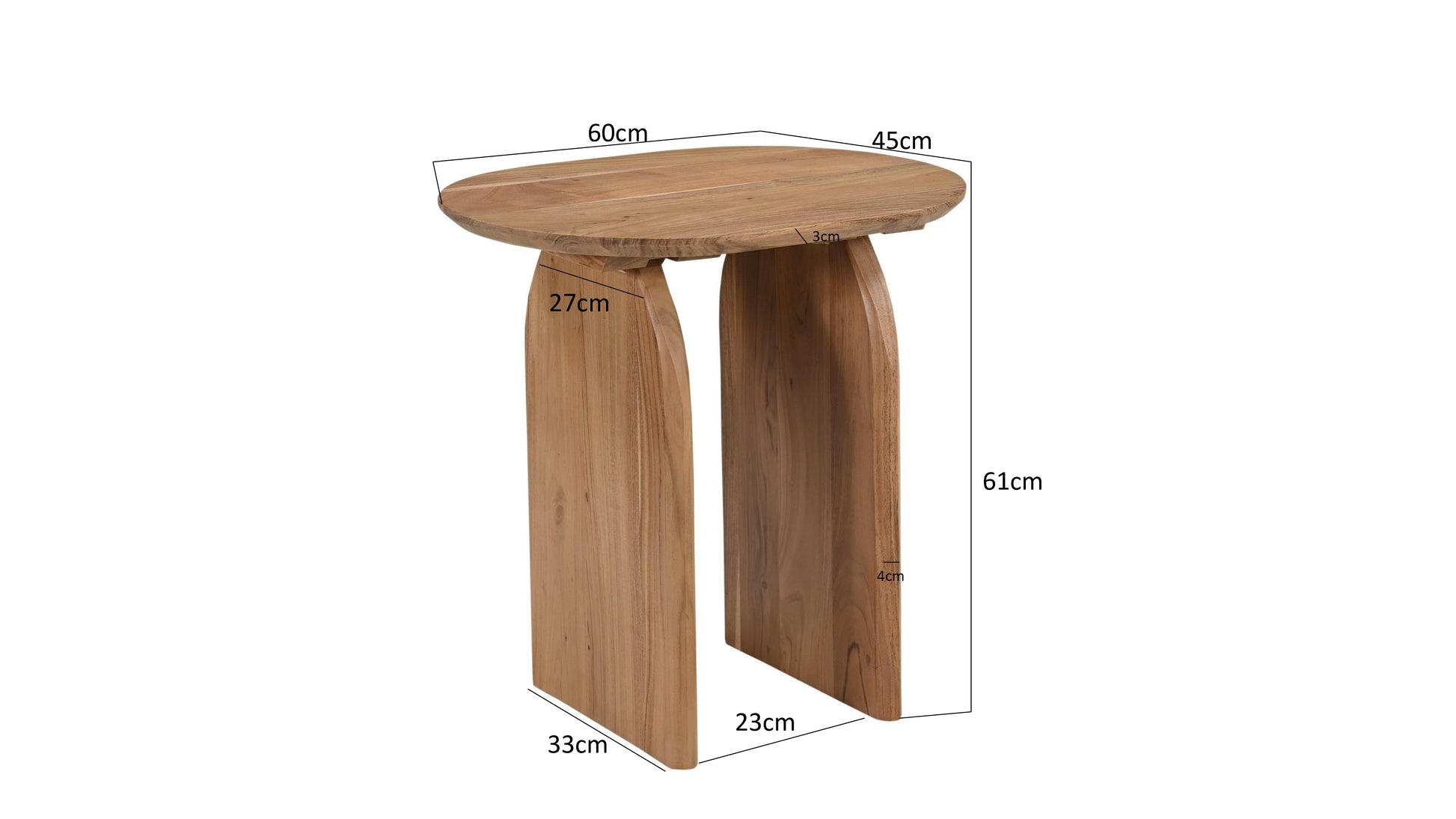 SIT-Möbel WAVE, Beistelltisch, Material: Akazie, Farbe: Natur