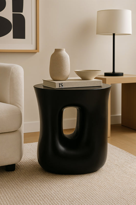 SIT-Möbel BLACK SMOOTH, Beistelltisch, Material: Mango massiv, Farbe: Schwarz