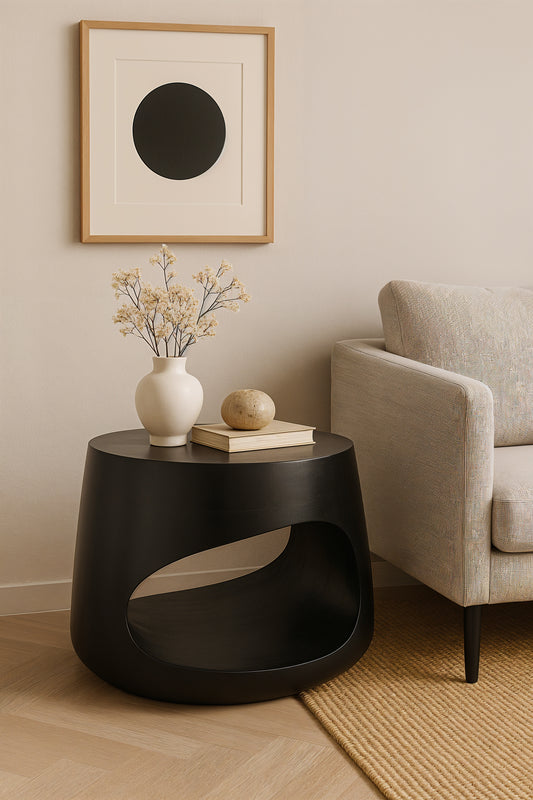 SIT-Möbel BLACK SMOOTH, Couchtisch, Material: Mango massiv, Farbe: Schwarz