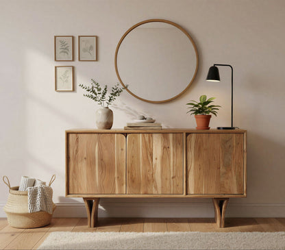 SIT-Möbel WAVE, Sideboard, Material: Akazie, Farbe: Natur