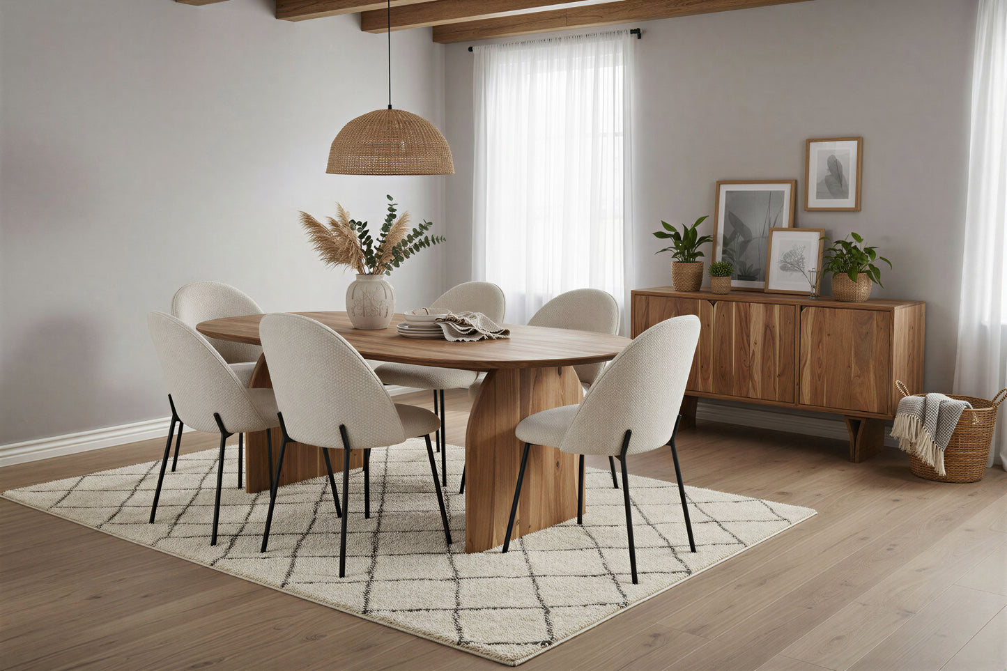 SIT-Möbel WAVE, Sideboard, Material: Akazie, Farbe: Natur