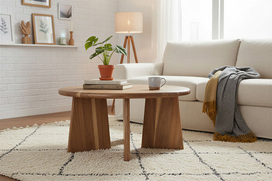 SIT-Möbel WAVE, Couchtisch Ø 90 cm, Material: Akazie, Farbe: Natur
