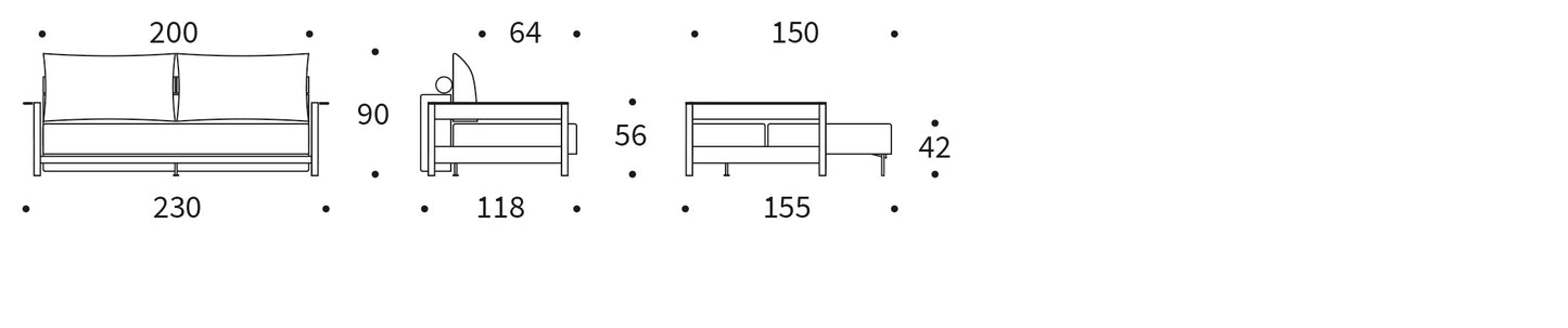 Innovation Malloy Wood Sofa Bed 579