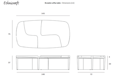 Ethnicraft Brutalist Couchtisch