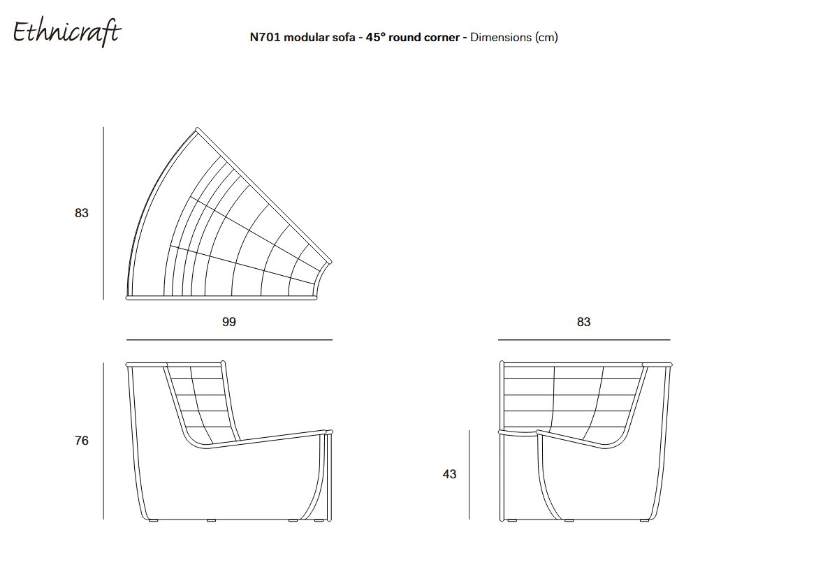 Ethnicraft N701 Modulsofa