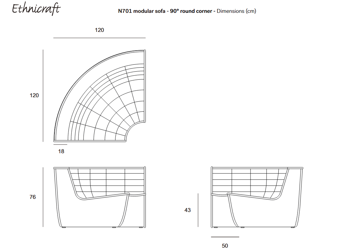 Ethnicraft N701 Modulsofa