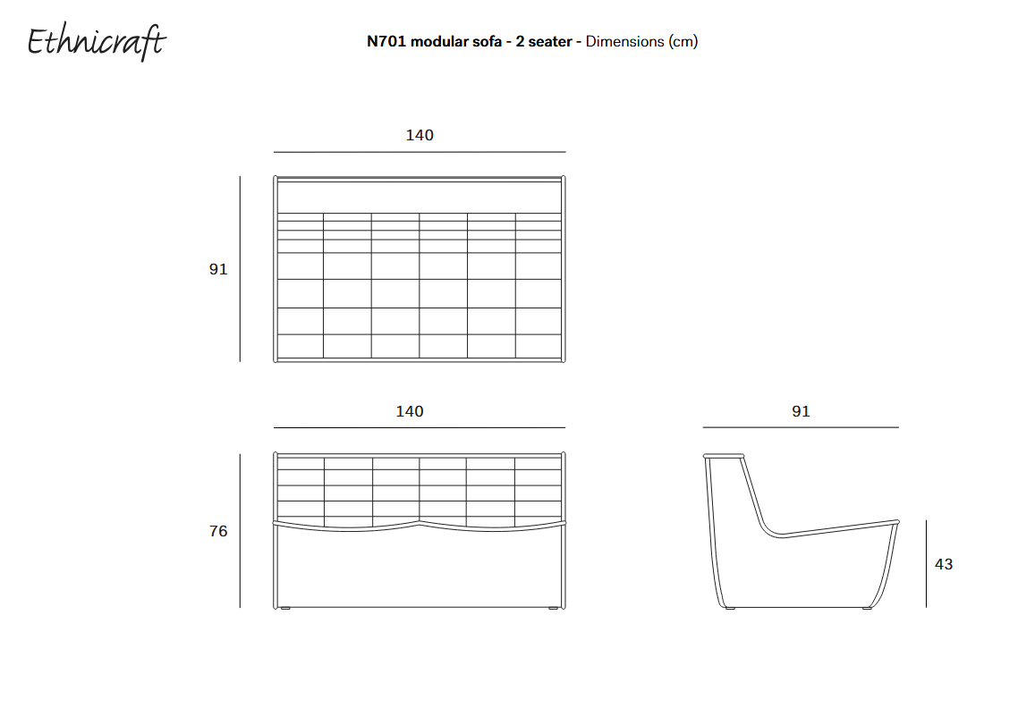 Ethnicraft N701 Modulsofa