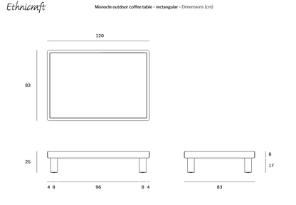 Ethnicraft Monocle Lounge Modulsofa für Draußen