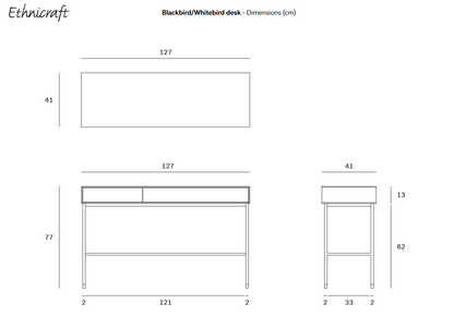 Ethnicraft Whitebird Eiche Schreibtisch