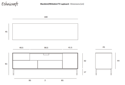 Ethnicraft Whitebird Eiche TV Anrichte