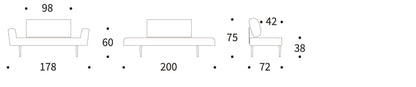 Innovation Zeal Styletto Sofa mit Armlehnen