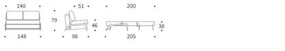 Innovation Cubed Wood 140 Sofa ohne Armlehnen