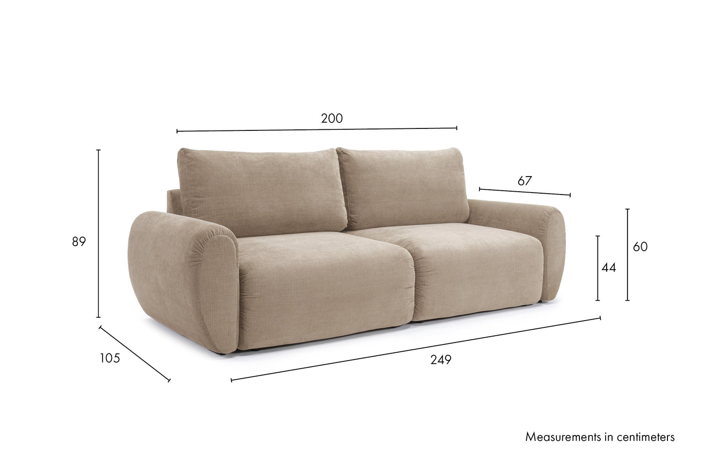 Innovation Norum Curve Sofa mit Armlehnen