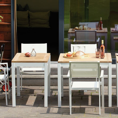 Jan Kurtz Tisch Alu / Teak QUADRAT
